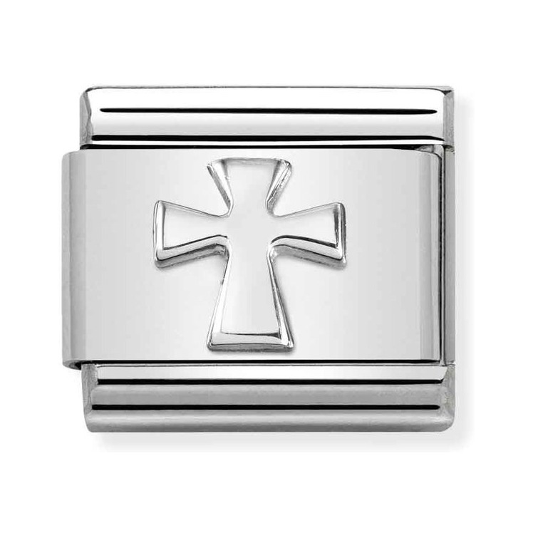 Nomination Composable Classic Charm Kreuz - Edelstahl, Sterling Silber