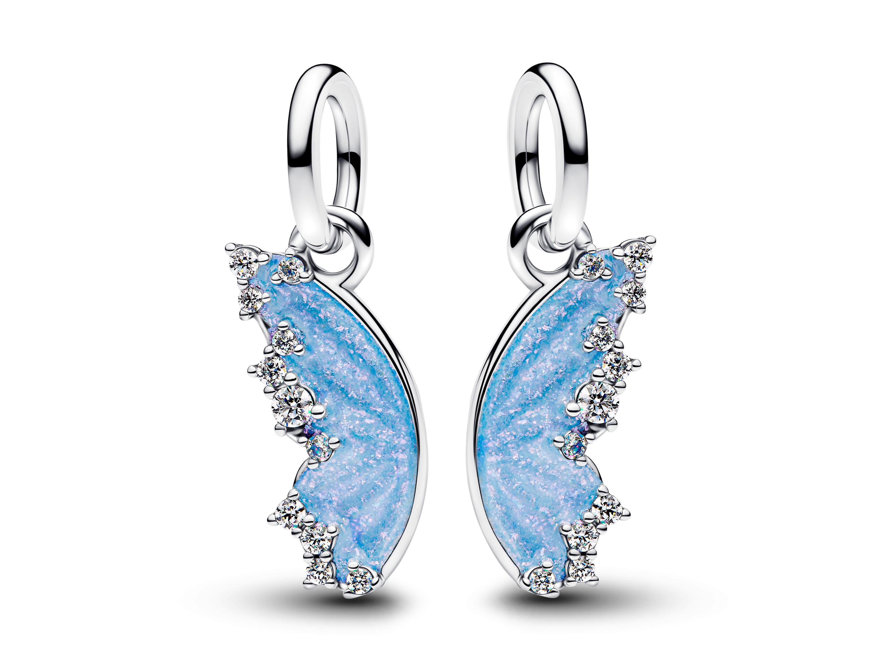 Pandora 794244C01 - Teilbarer Schmetterling Charm - Sterling Silber - Emaille Zirkonia Blau
