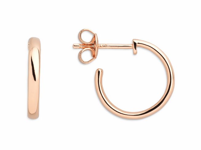 Xenox Sterling Silber Ohrringe XS3461R in Roségold Vergoldung, elegante Creolen mit schlichtem Design, ideal für jeden Anlass und perfekten Ohrschmuck für stilbewusste Frauen.