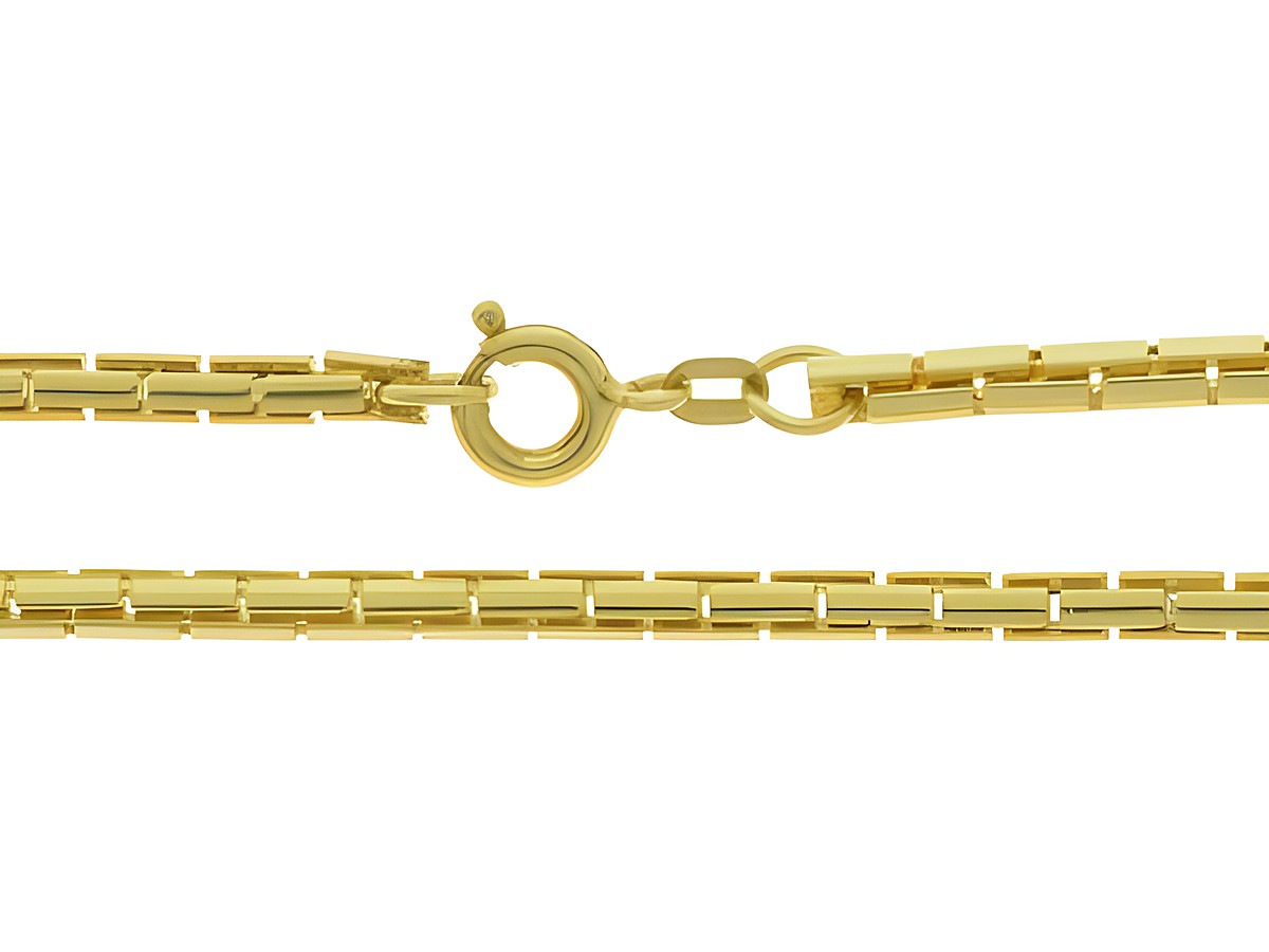 Doublé Kette - Ankerkette rund gedrückt - vergoldet - 82 cm - 3 mm, Hersteller: Juwelier Harnisch, Ketten, elegant und zeitlos, ideal für vielseitige Anlässe.