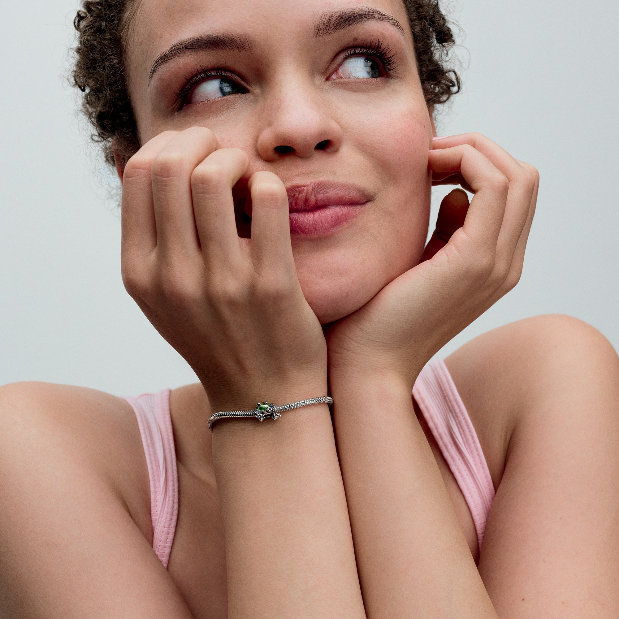 Pandora Kletternder Frosch Charm - Sterling Silber - Emaille Grün – Ansicht 5