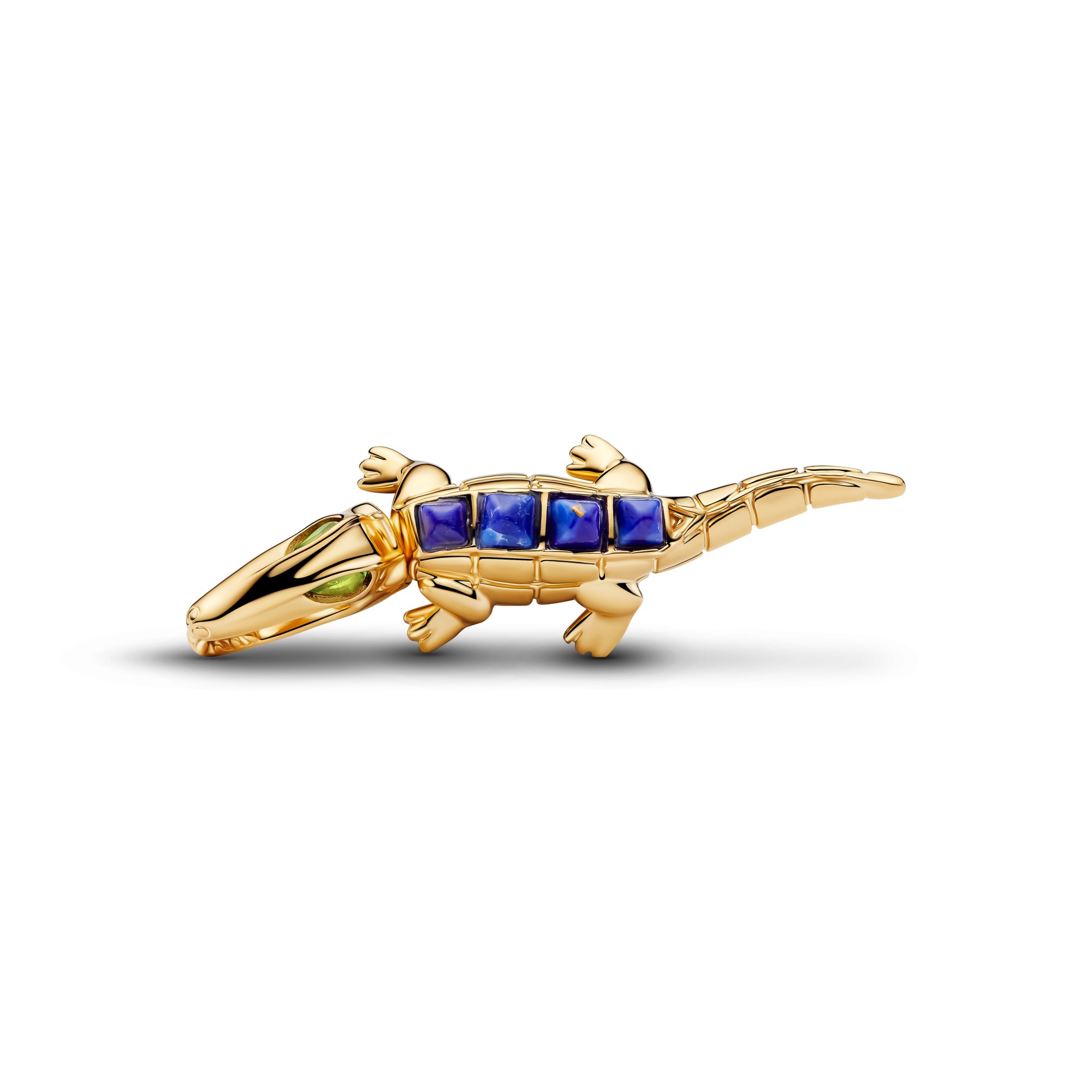 Pandora Alligator-Charm Steinmix - Blau - Gelbgold Vergoldung – Ansicht 3