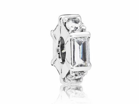 PANDORA 797529CZ - Eiswürfel Silber Zwischenelement mit Zirkonia