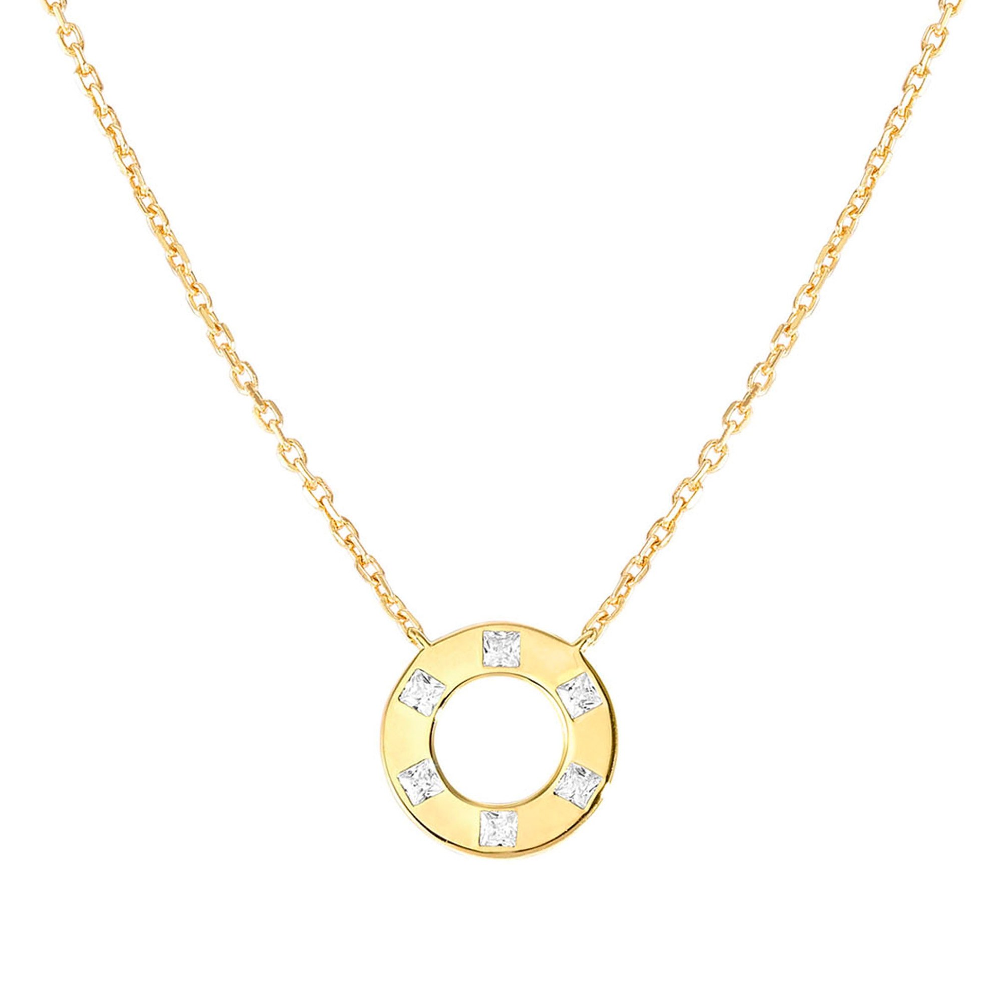 Nomination Carismatica KREIS Collier - Gelbgold vergoldet - Zirkonia Weiß - 38 - 44 cm