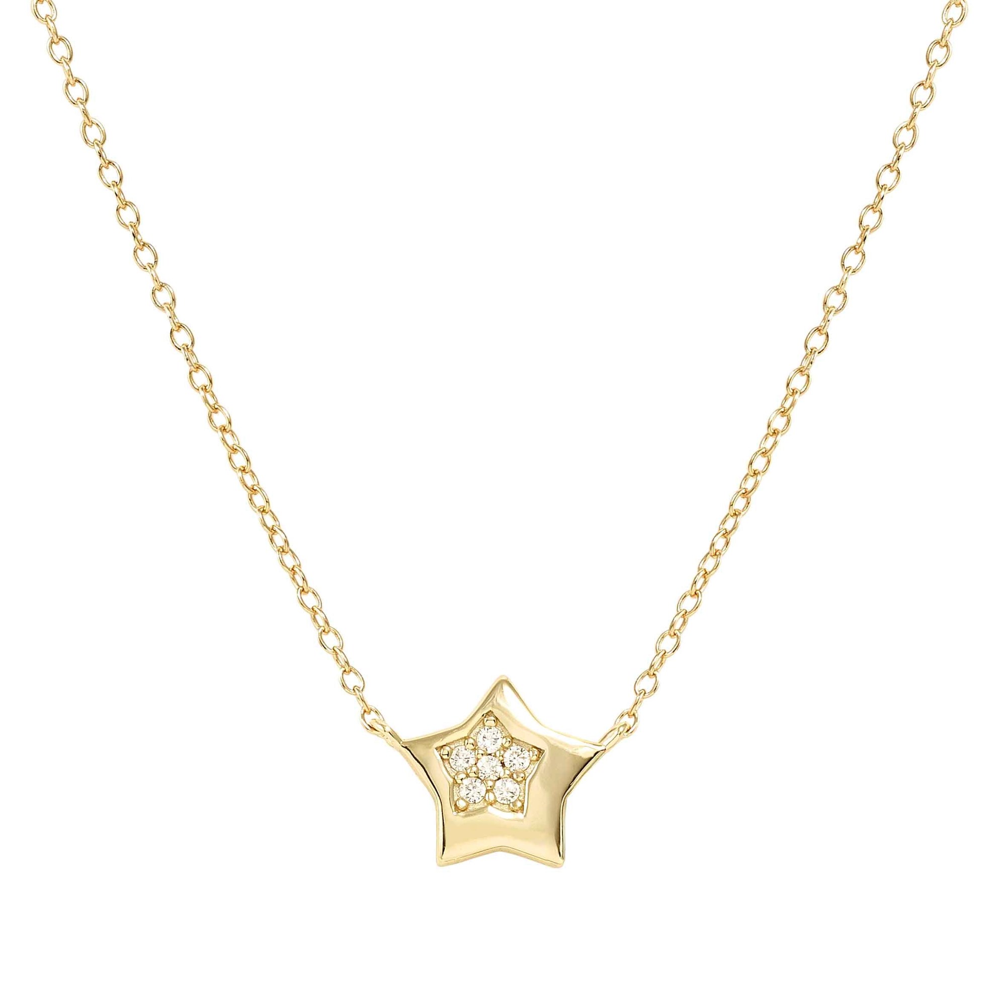 Nomination Petit Sparkle - Sterling Silber Halskette - Stern - vergoldet - Zirkonia - 38-44 cm – Ansicht 2