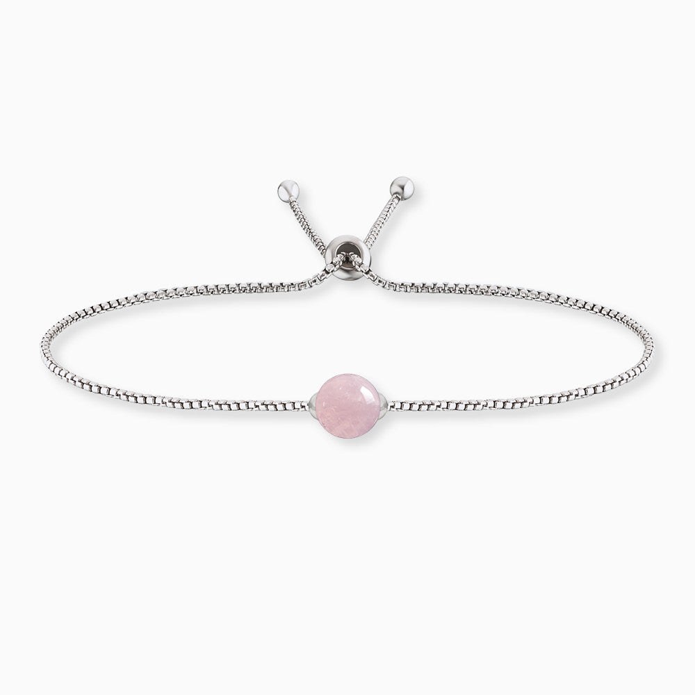 Engelsrufer LILGEM Armband Powerful Stone - Kraftstein - Rosenquarz - Silber rhodiniert & Rosa 24 cm – Ansicht 2