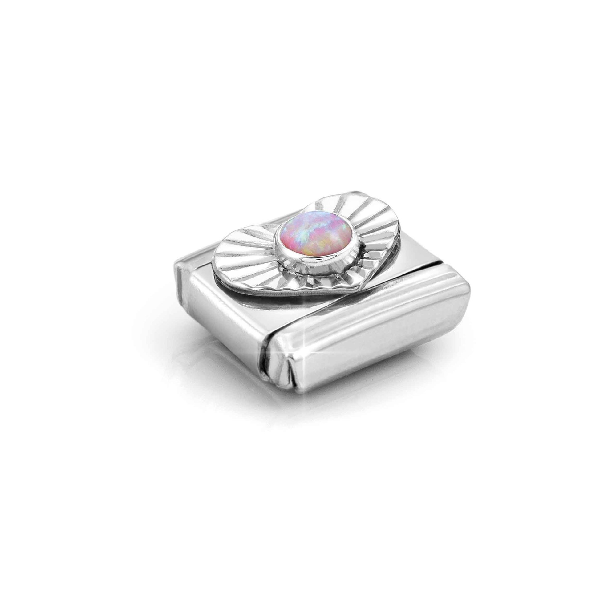 Nomination Composable Classic Charm Herz Opal rosa - Edelstahl, Silber 925 – Ansicht 4