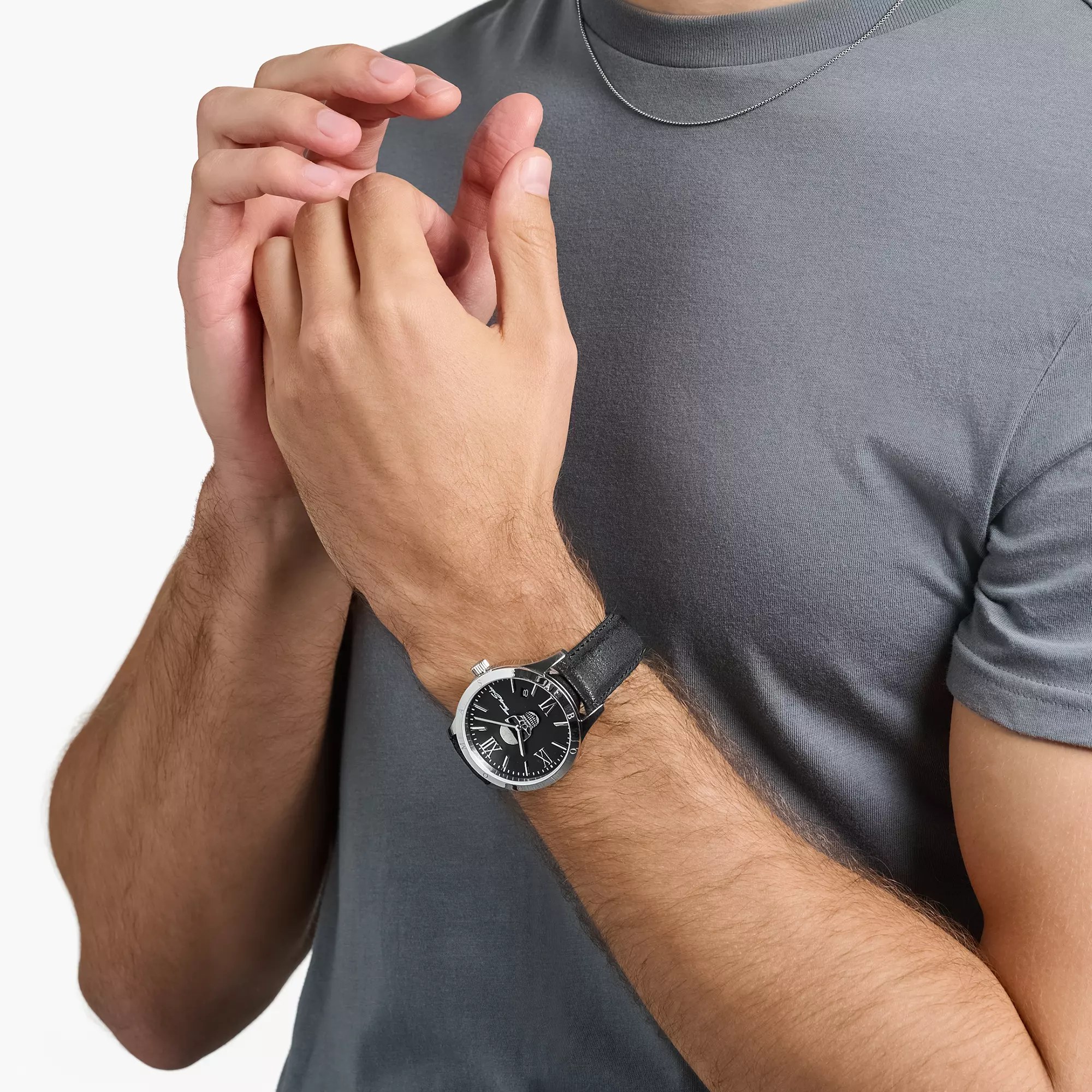 Thomas Sabo Edelstahlgehäuse - Lederband schwarz - Herrenuhr – Ansicht 4