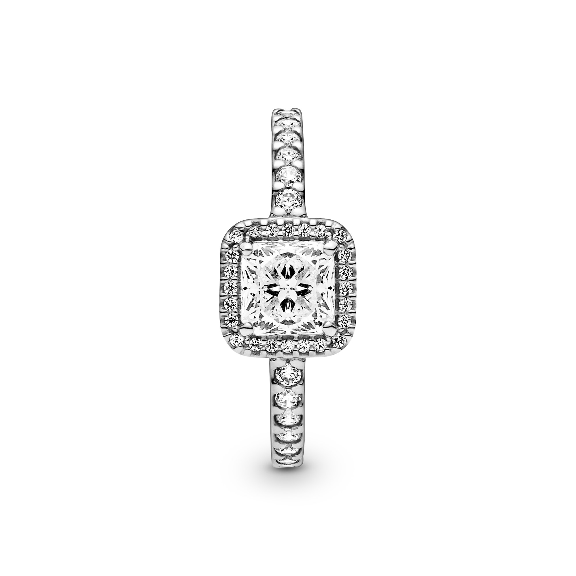 Pandora quadratischer Funkelnder Strahlenkranz Ring - Sterling Silber - Zirkonia – Ansicht 3