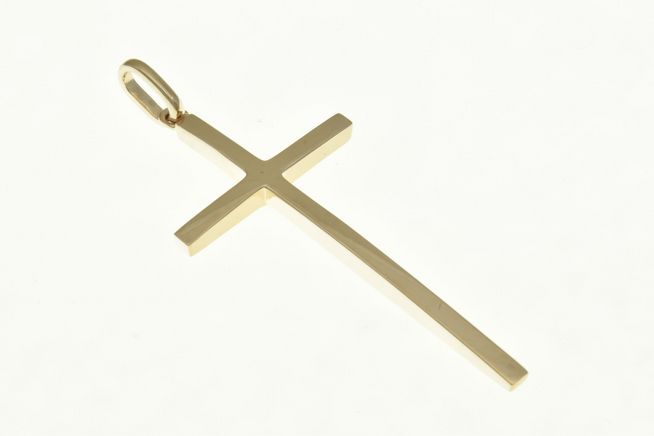 Kreuz Anhänger aus Sterling Silber in rosegold vergoldet, schlichtes Design, Hersteller Juwelier Harnisch, ideal als elegantes Schmuckstück für jeden Anlass.
