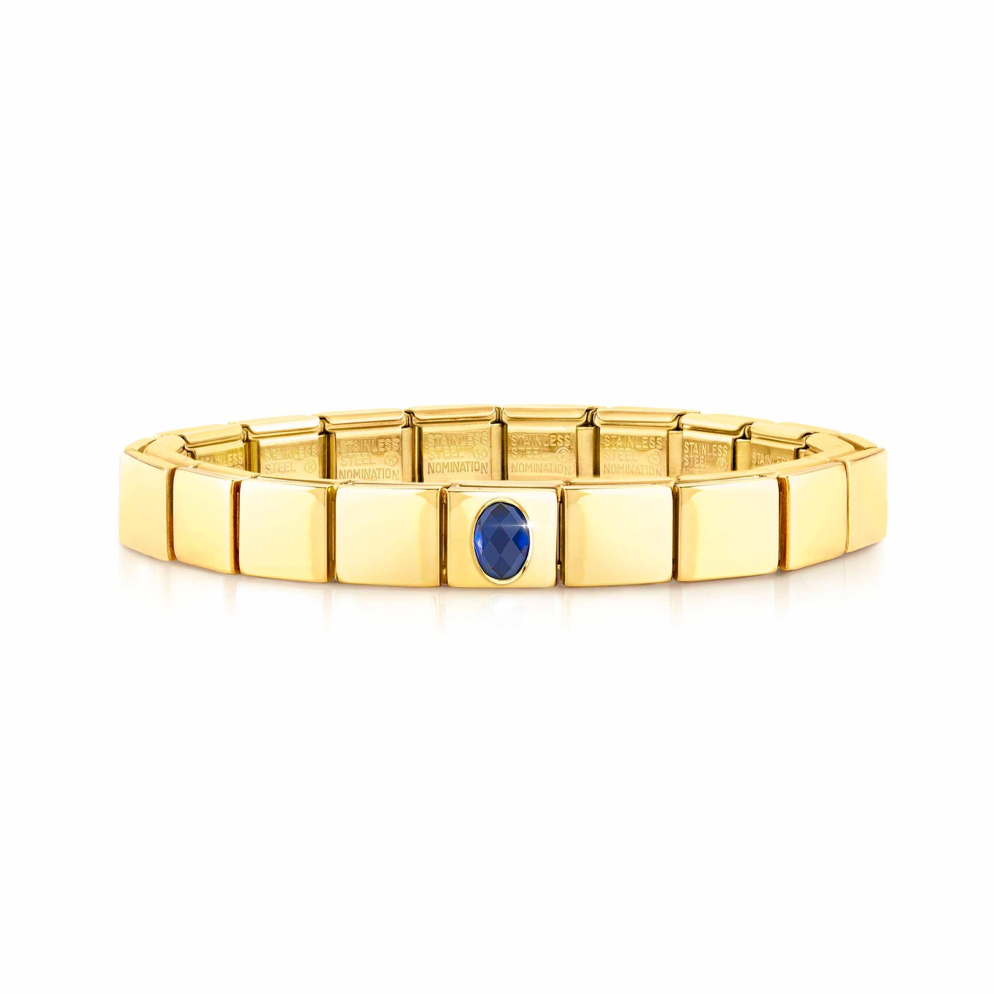 Nomination Classic GLAM Armband Edelstahl Gelbgold - Zirkonia BLUE