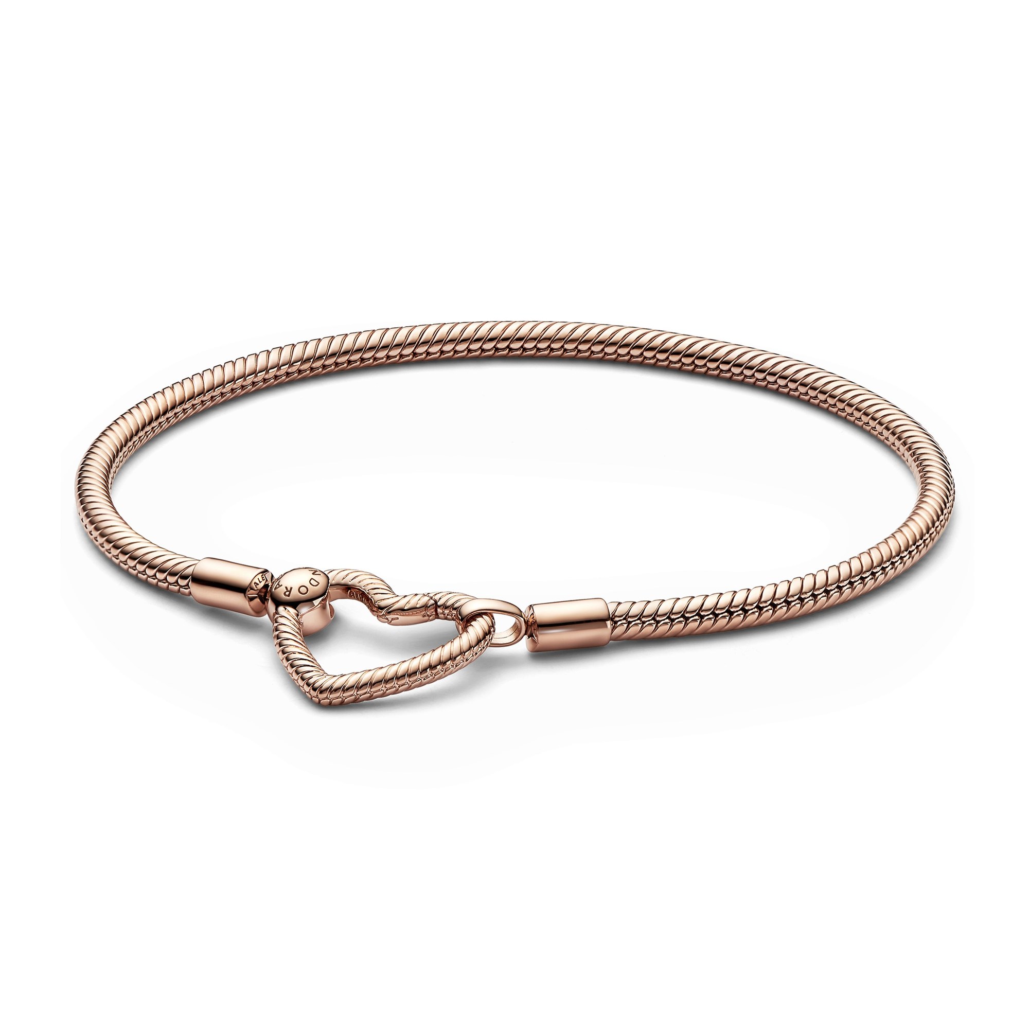 Pandora Herzverschluss Schlangenarmband - 585 Roségoldvergoldung