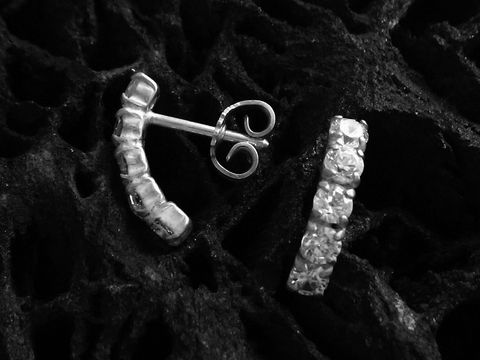 Ohrstecker aus 1,4 cm Sterling Silber mit Funkeltraum Zirkonia von Juwelier Harnisch, elegant und zeitlos, perfekt für besondere Anlässe.
