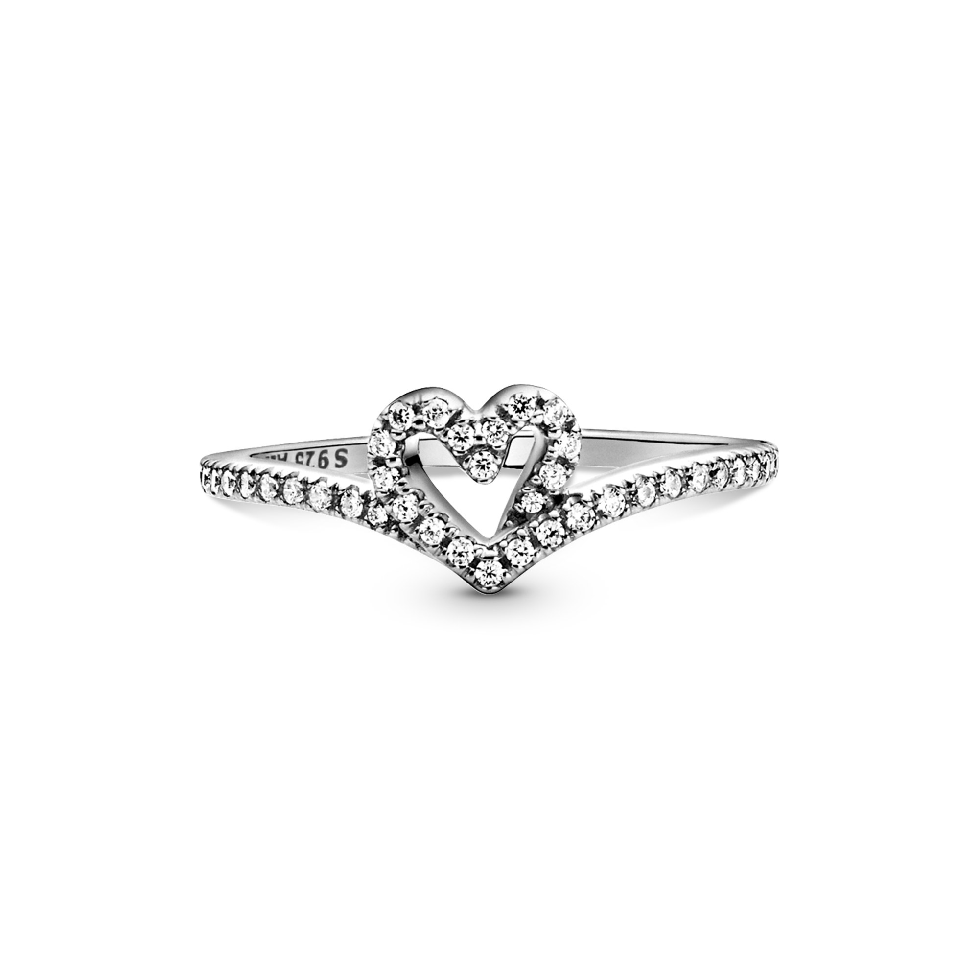 Pandora Ring - Herz Silber Ring mit Zirkonia. – Ansicht 2