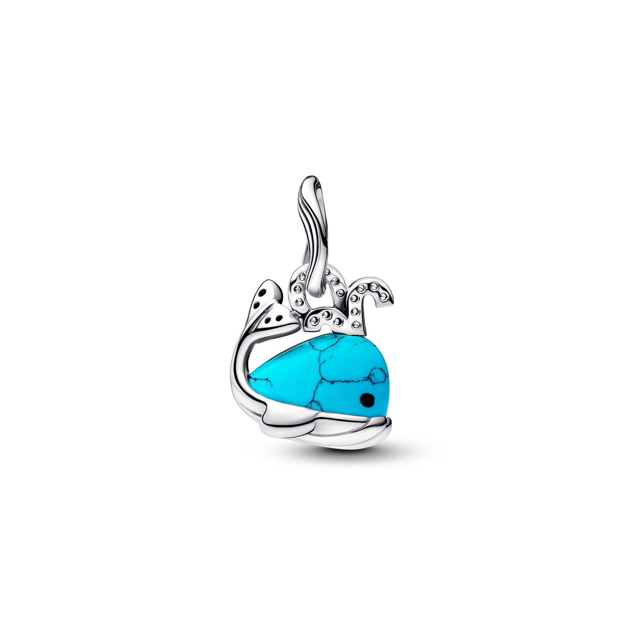 Pandora Türkisfarbener Wal - Charm - Sterling Silber – Ansicht 3
