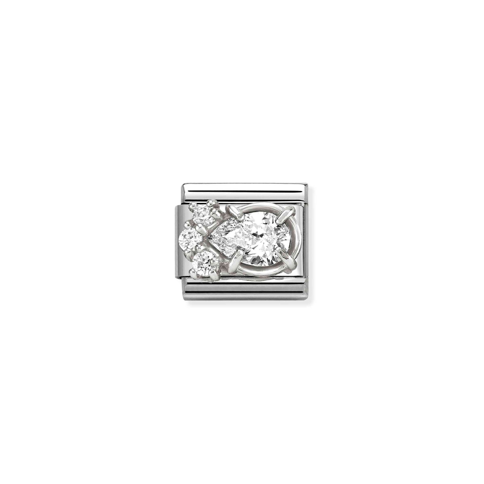 Nomination Classic Sterling Silber charm - Tropfen - Zirkonia – Ansicht 2