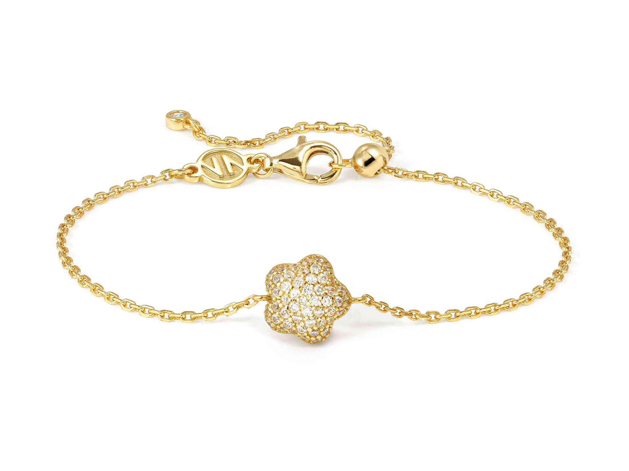 Nomination 242701 12 - LIFEPOETRY Armband aus Sterling Silber & Zirkonia - Blume - vergoldet