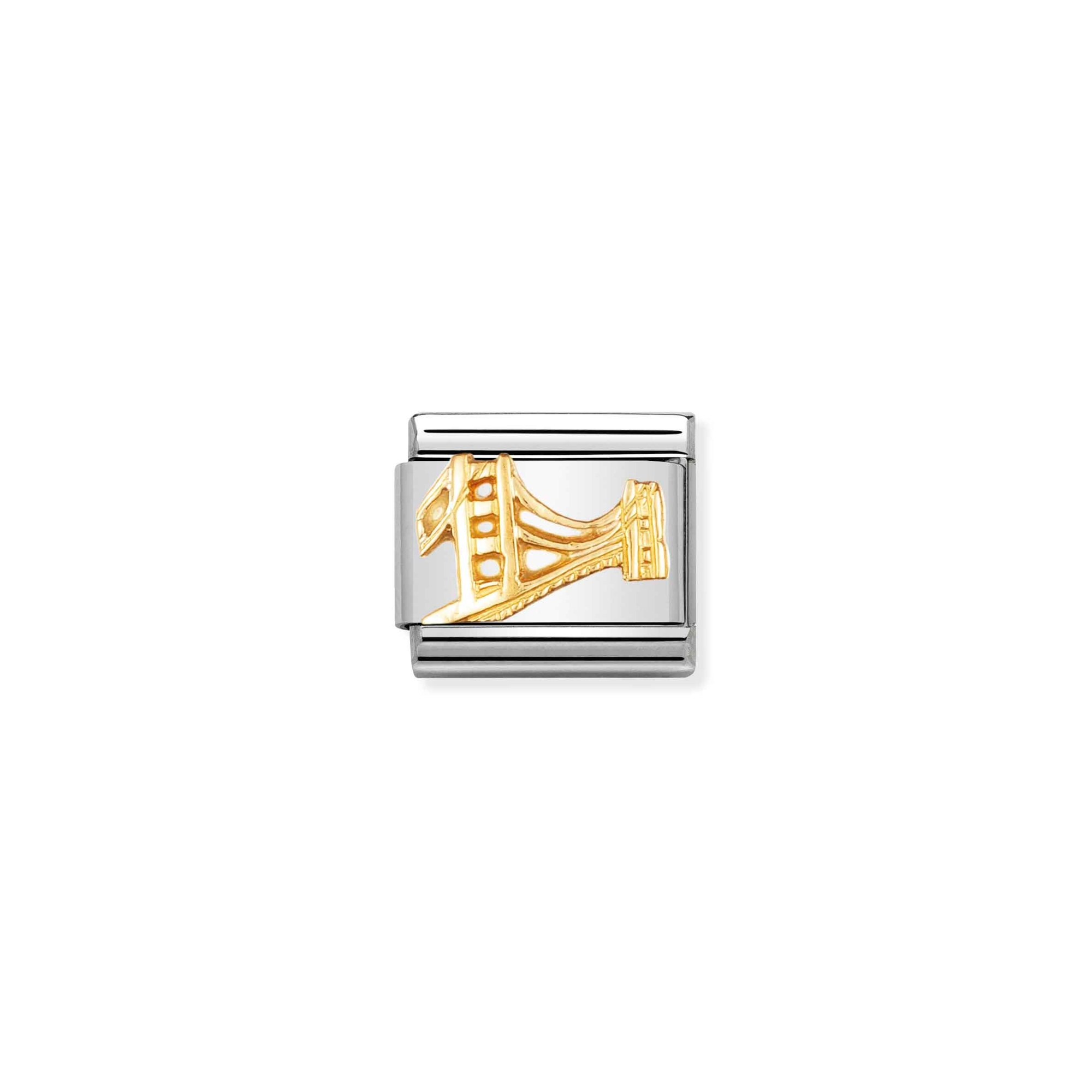 Nomination Composable Classic Charm Golden Gate Bridge - Edelstahl, Gold 750 Gelbgold