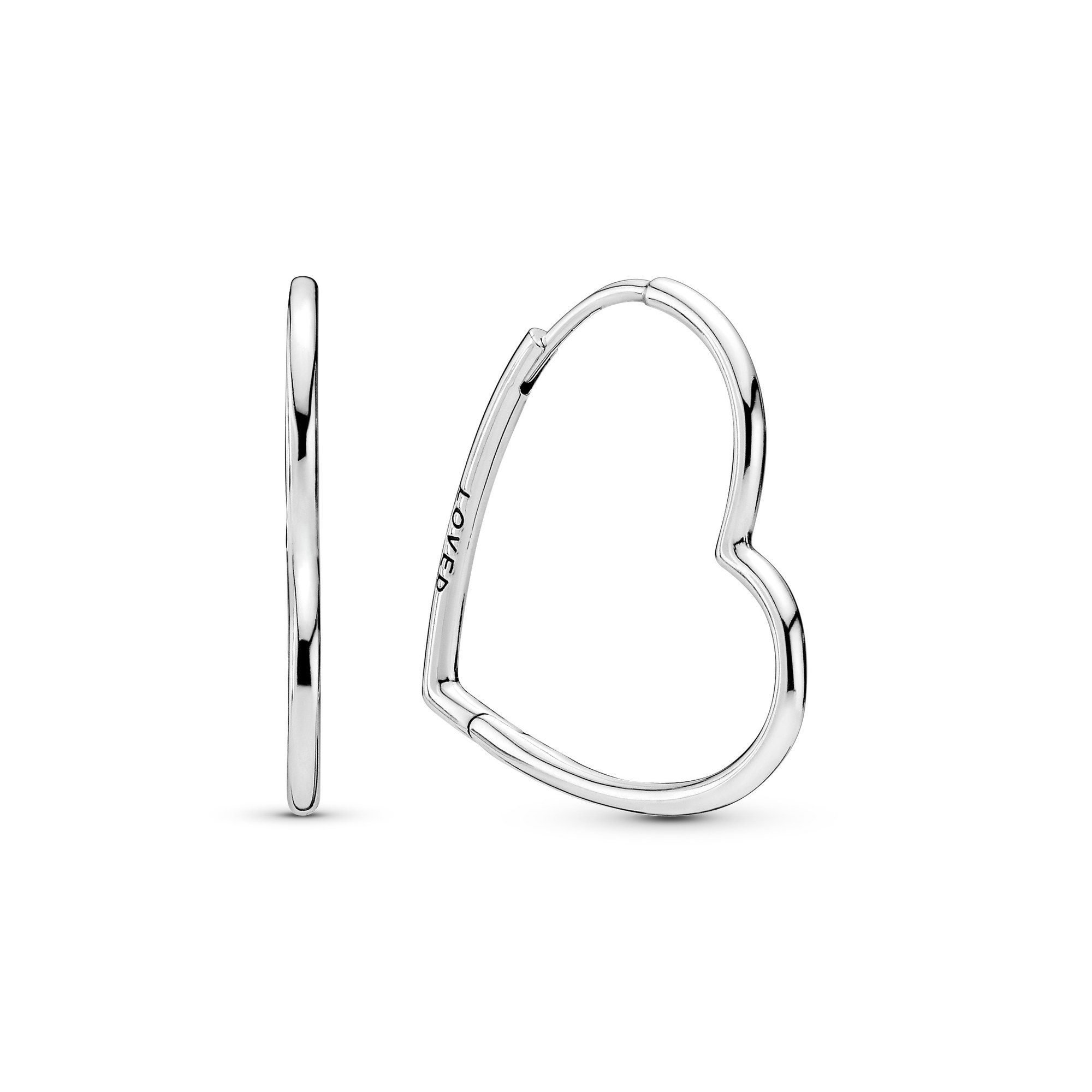 PANDORA Asymmetric Hearts of Love - Ohrringe - Silber
