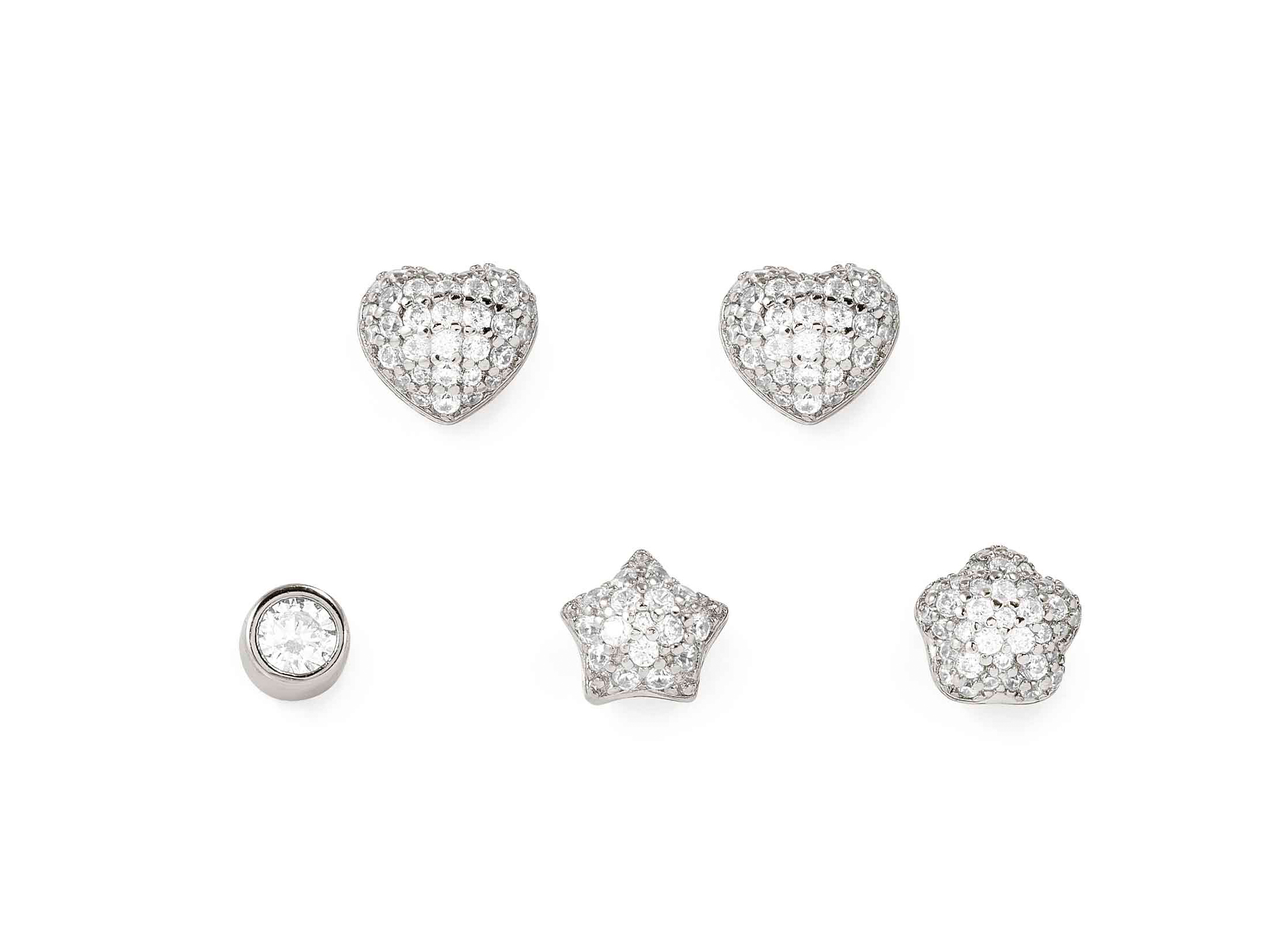 Nomination 242709 01 - LIFEPOETRY Ohrstecker-Set - 5 Stück aus Sterling Silber - mit Zirkonia besetzt