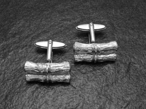 Manschettenknöpfe aus Silber im Design der 70er Jahre, vintage Rarität, neu und ungetragen, gefertigt vom Juwelier Harnisch, aus echtem Silber, stilvolle Ergänzung für jedes Hemd.