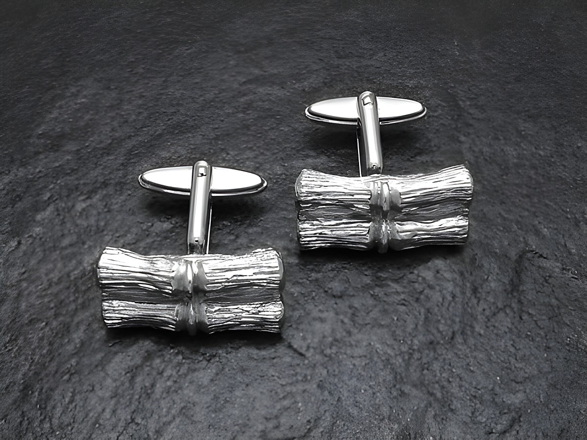 Manschettenknöpfe aus Silber im Design der 70er Jahre, vintage Rarität, neu und ungetragen, gefertigt vom Juwelier Harnisch, aus echtem Silber, stilvolle Ergänzung für jedes Hemd.