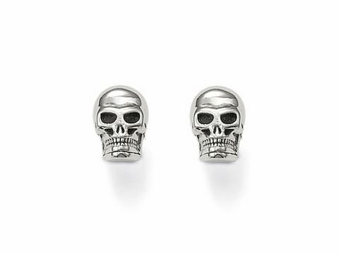Thomas Sabo Ohrstecker H1731-001-12 aus Silber in Form von Totenköpfen, detailreich gestaltet und glänzend, ideal für trendbewusste Schmuckliebhaber.