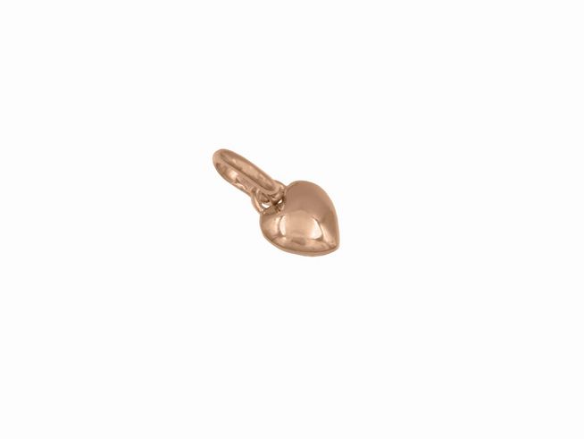 Anhänger Herz niedlich aus Sterling Silber roségold vergoldet, Hersteller Juwelier Harnisch, plastische Ausführung, ideal für Schmuckliebhaber und als Geschenk geeignet.