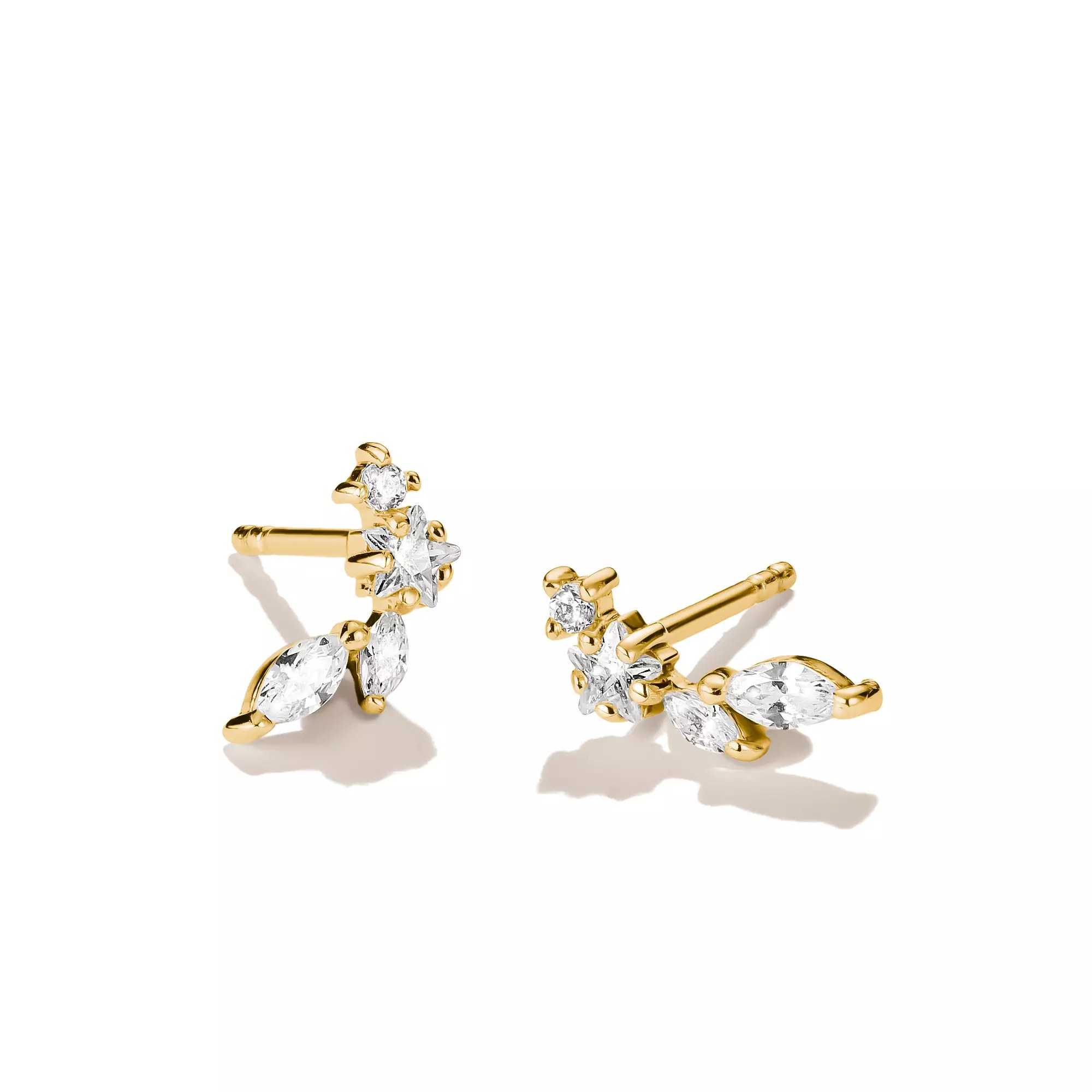 Thomas Sabo Ohrstecker mit weißem Zirkonia – vergoldet – 4 mm breit – Ansicht 2
