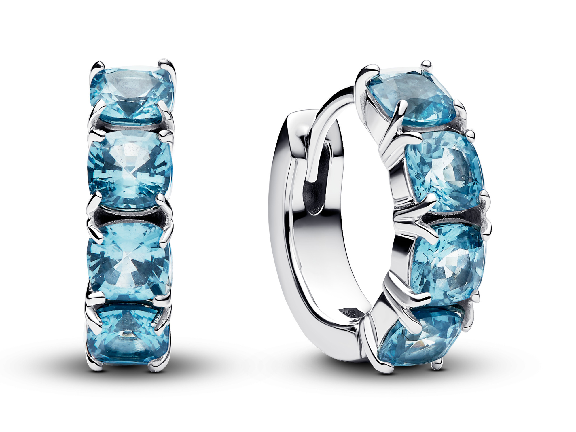 Pandora 293851C01 - hellblaue Creolen - Sterling Silber