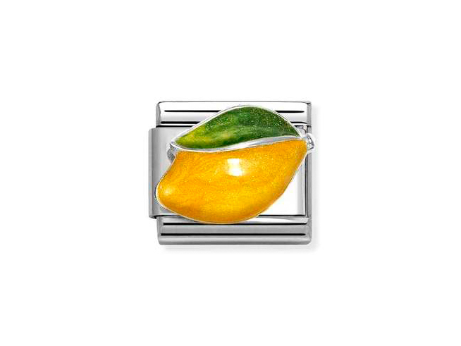 Nomination 330204 46 - CLASSIC Symbol aus Sterling Silber - Emaille - Zitrone mit Blatt