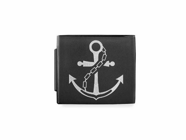 423011003-0 Edelstahl Charms mit schwarzer mattierter Oberfläche, verziert mit einem Anker-Symbol, aus der Kollektion Nomination, Modellnummer 230110 03 GLAM SYMBOLE.