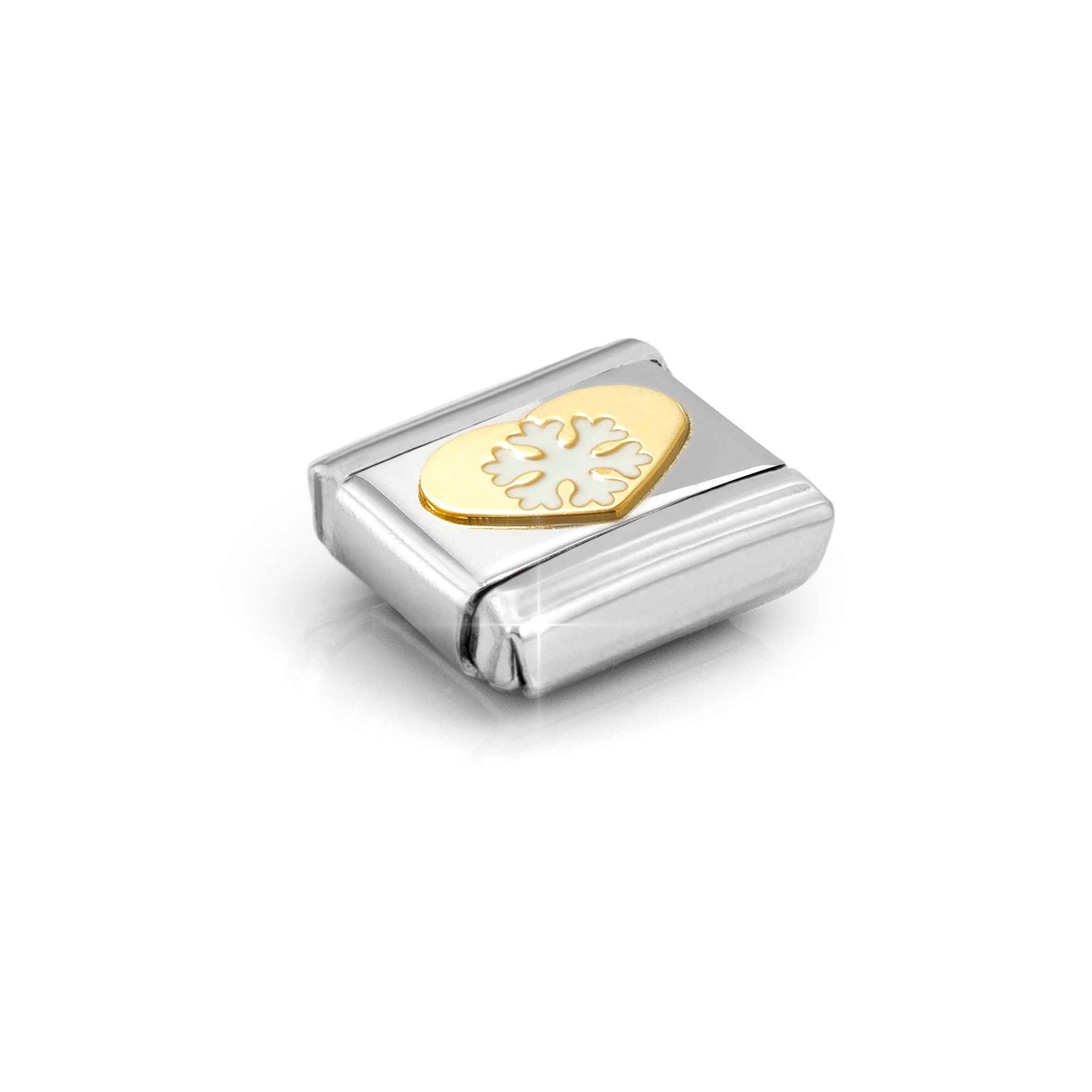 Nomination Schneeflocke in Herz Element - Classic Gold – Ansicht 5