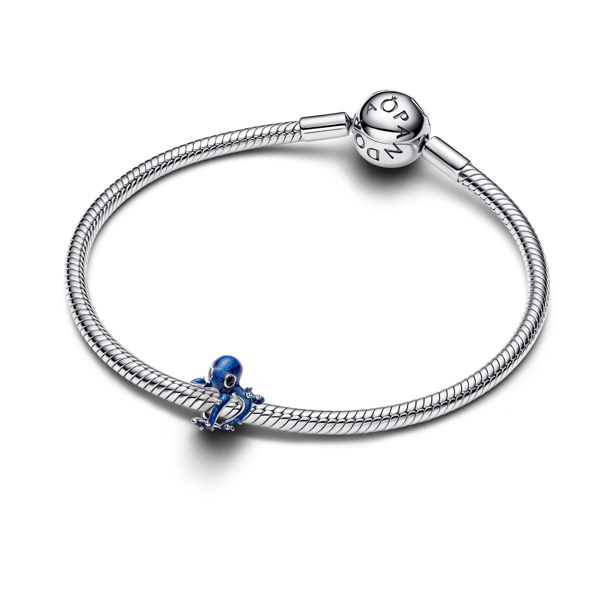 Pandora Oktopus charm - Silber - Blau Emaille – Ansicht 3