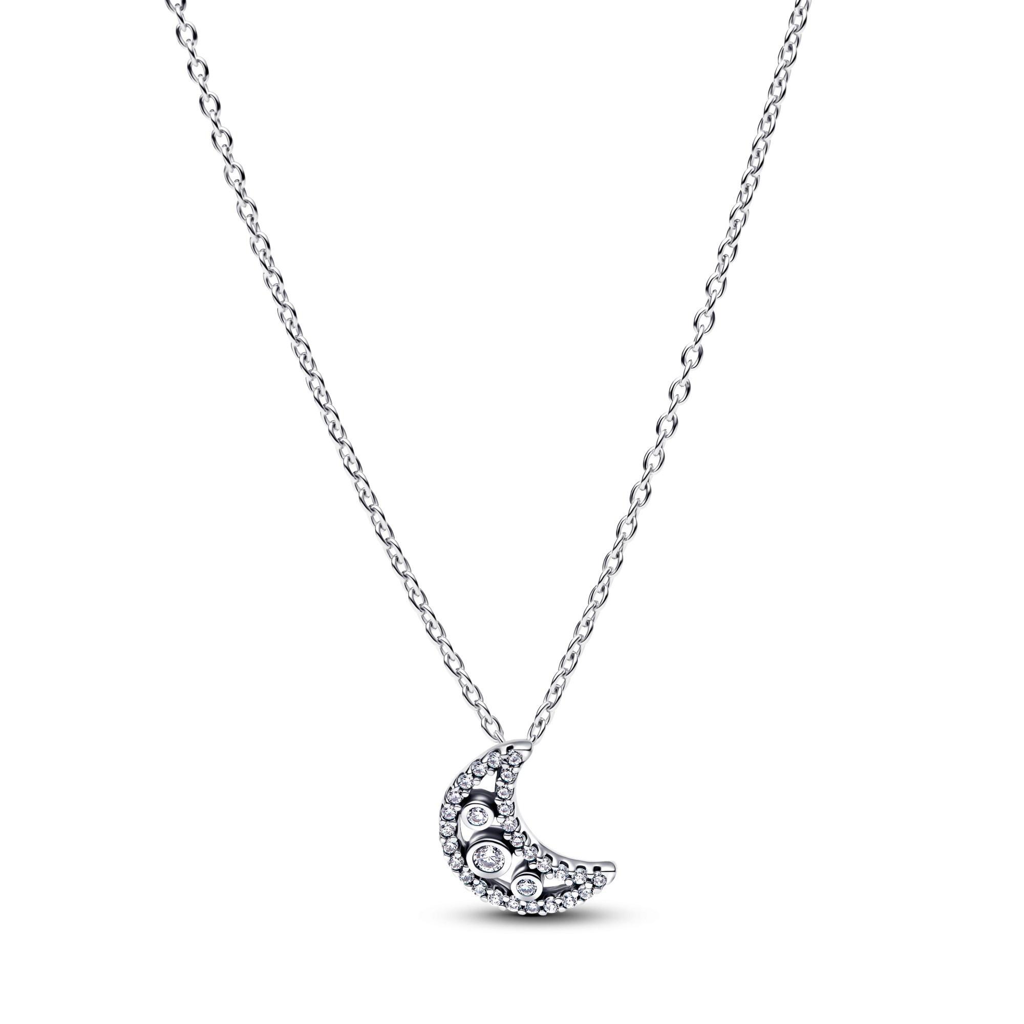 Pandora Mondsichel Anhänger-Halskette - Sterling Silber - Zirkonia - 50 cm – Ansicht 2