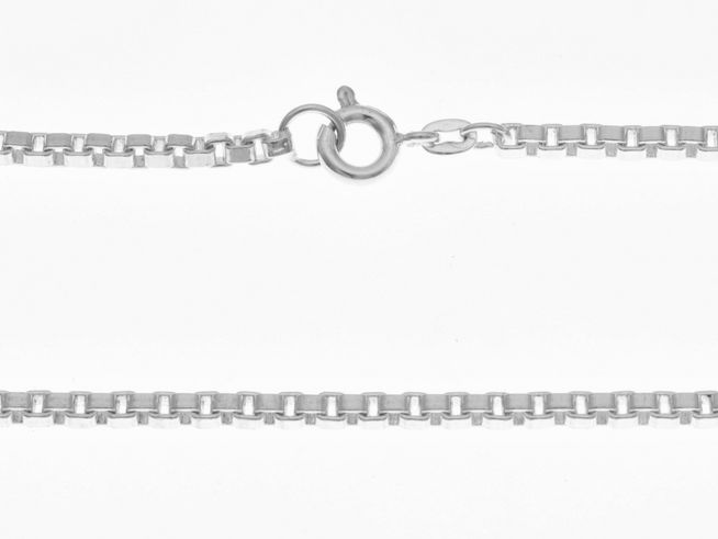 Silberkette Venezia kette 2,4 x 2,4 mm 46 cm von Juwelier Harnisch, ab 2 mm, mit Karabinerverschluss, elegantes und zeitloses Design für jeden Anlass.