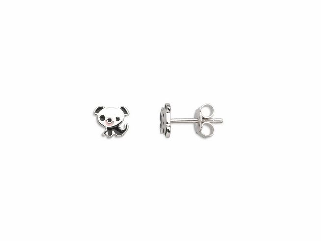 Xenox Sterling Silber Ohrringe XS3556 EAR CANDIES in Form eines niedlichen Hundes, idealer Ohrschmuck für Tierliebhaber, von der Marke Xenox erhältlich.