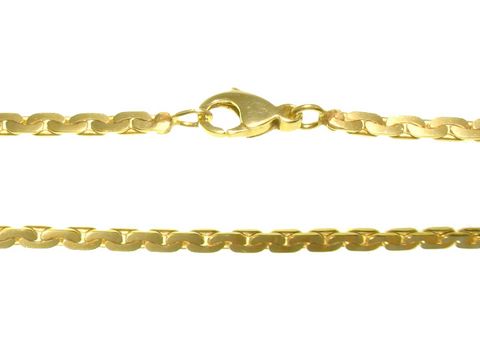 Goldkette Ankerkette vierkant Gold 333 Länge 40cm 2,5mm mit einer schlichten Karabiner Verschluss, Hersteller Juwelier Harnisch. Ideal für vielseitige Anlässe.