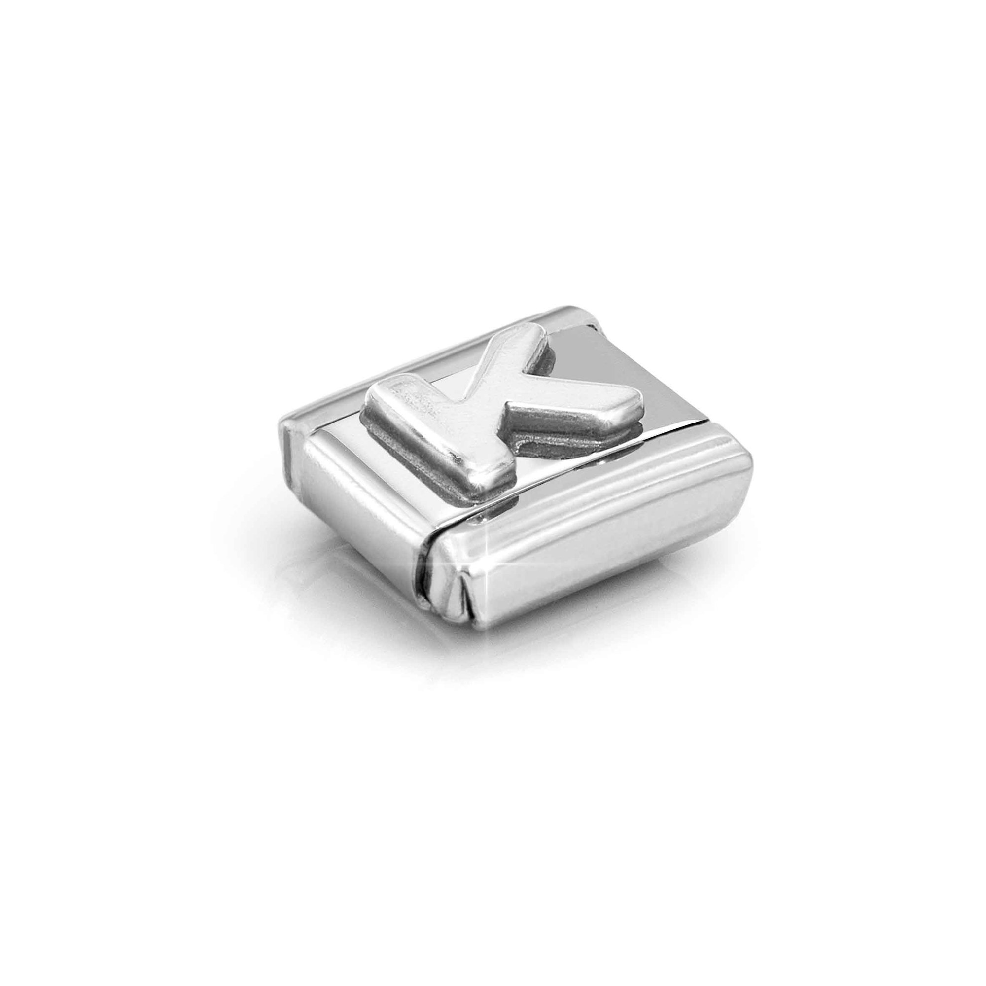 Nomination Composable Classic Charm Buchstabe K - Edelstahl, Sterling Silber oxidiert – Ansicht 4