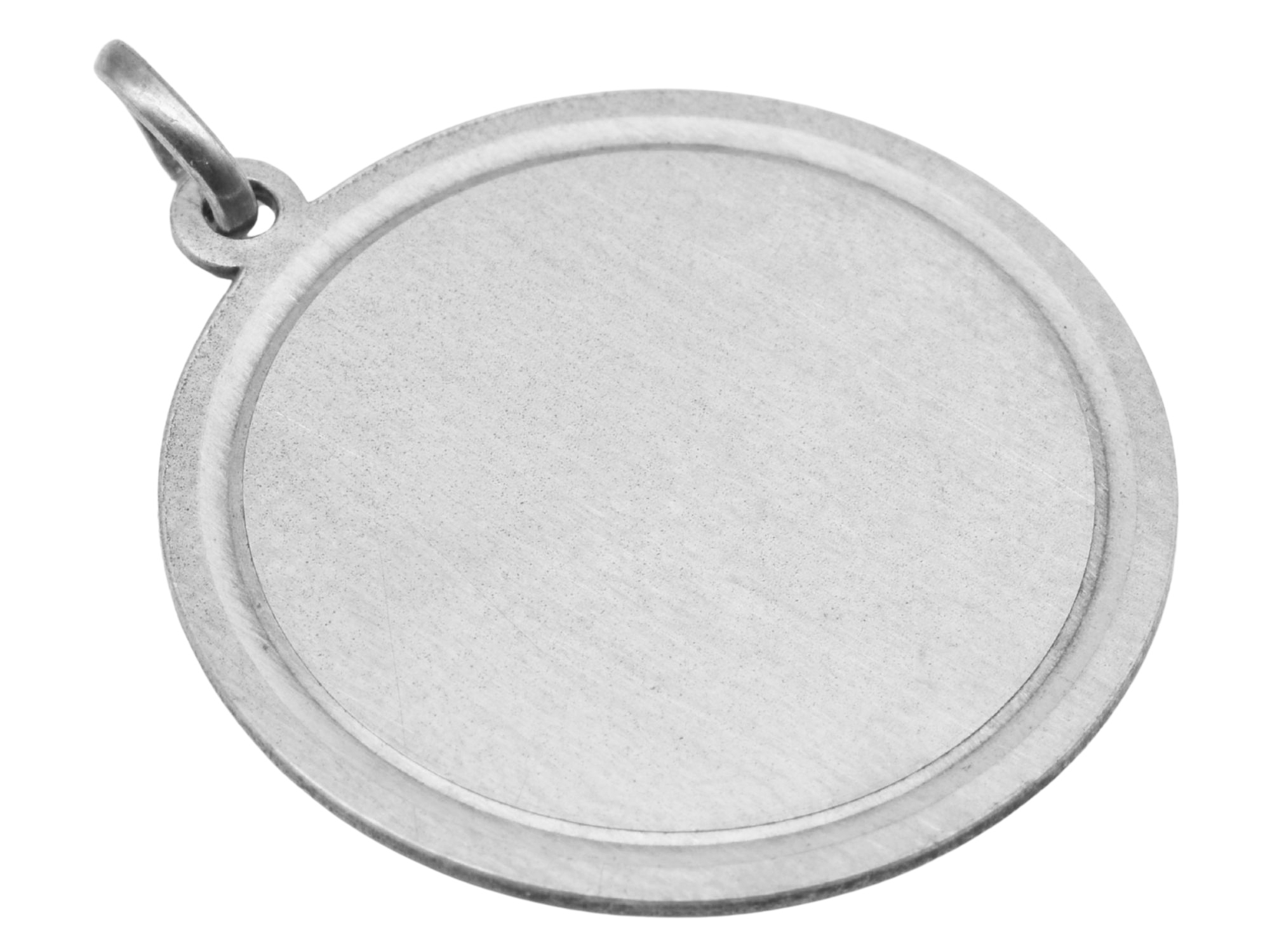 Anhänger Gravurplatte Rund - Sterling Silber 925 - mattiert