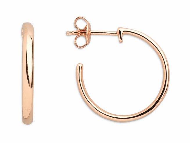 Xenox Sterling Silber Ohrringe XS3462R Creolen in Roségold Vergoldung, elegantes Design mit klassischem Look, ideal für jeden Anlass und Ohrschmuck.
