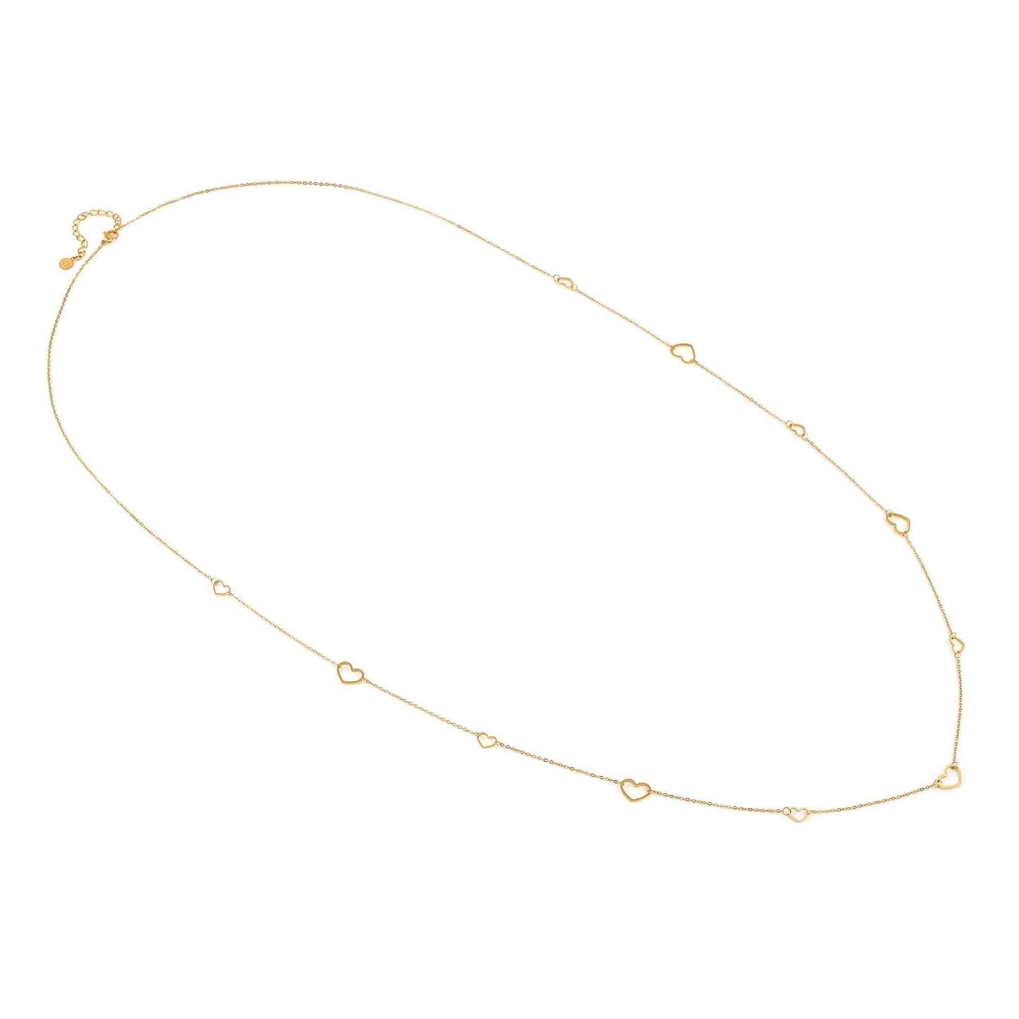 Nomination RITMATIKA Halskette - 100-105 cm aus - mit Schmucksymbolen verziert – Herzen goldfarben – Ansicht 5