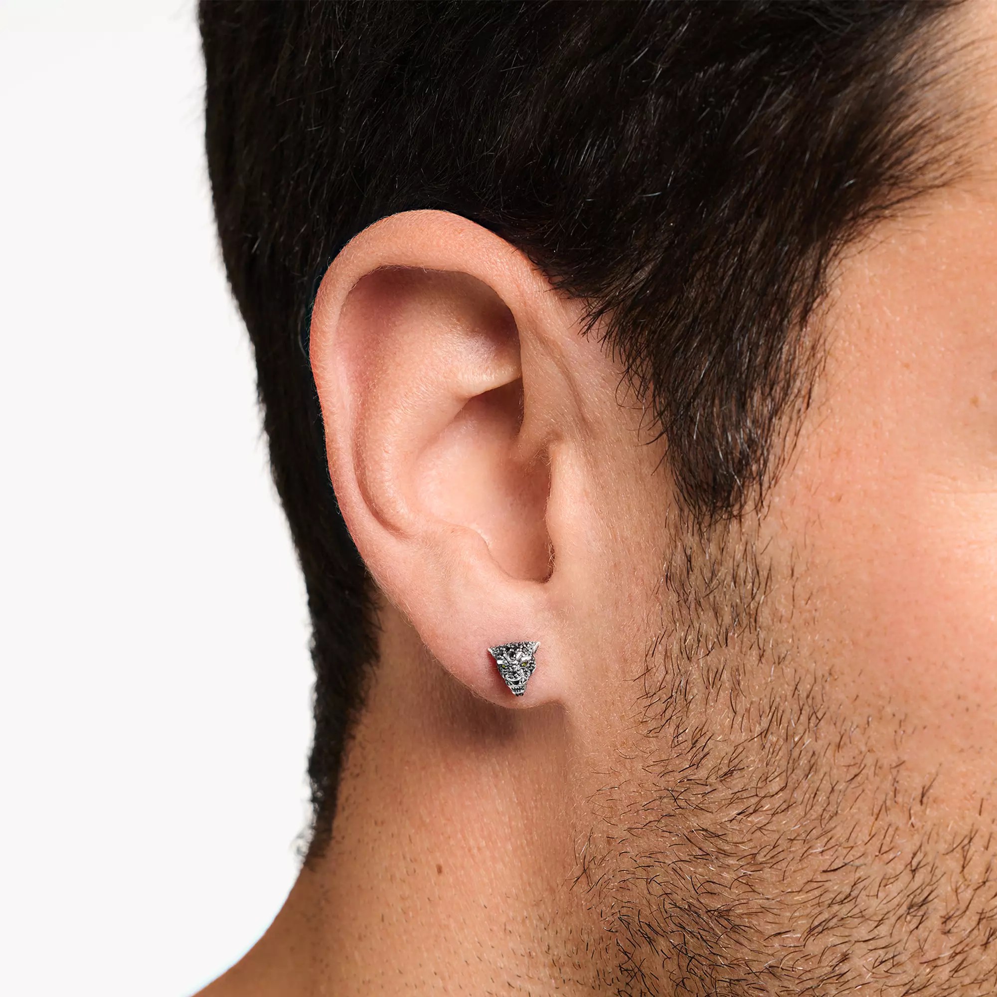 Thomas Sabo Ohrstecker Black Cat – Silber – Ansicht 3