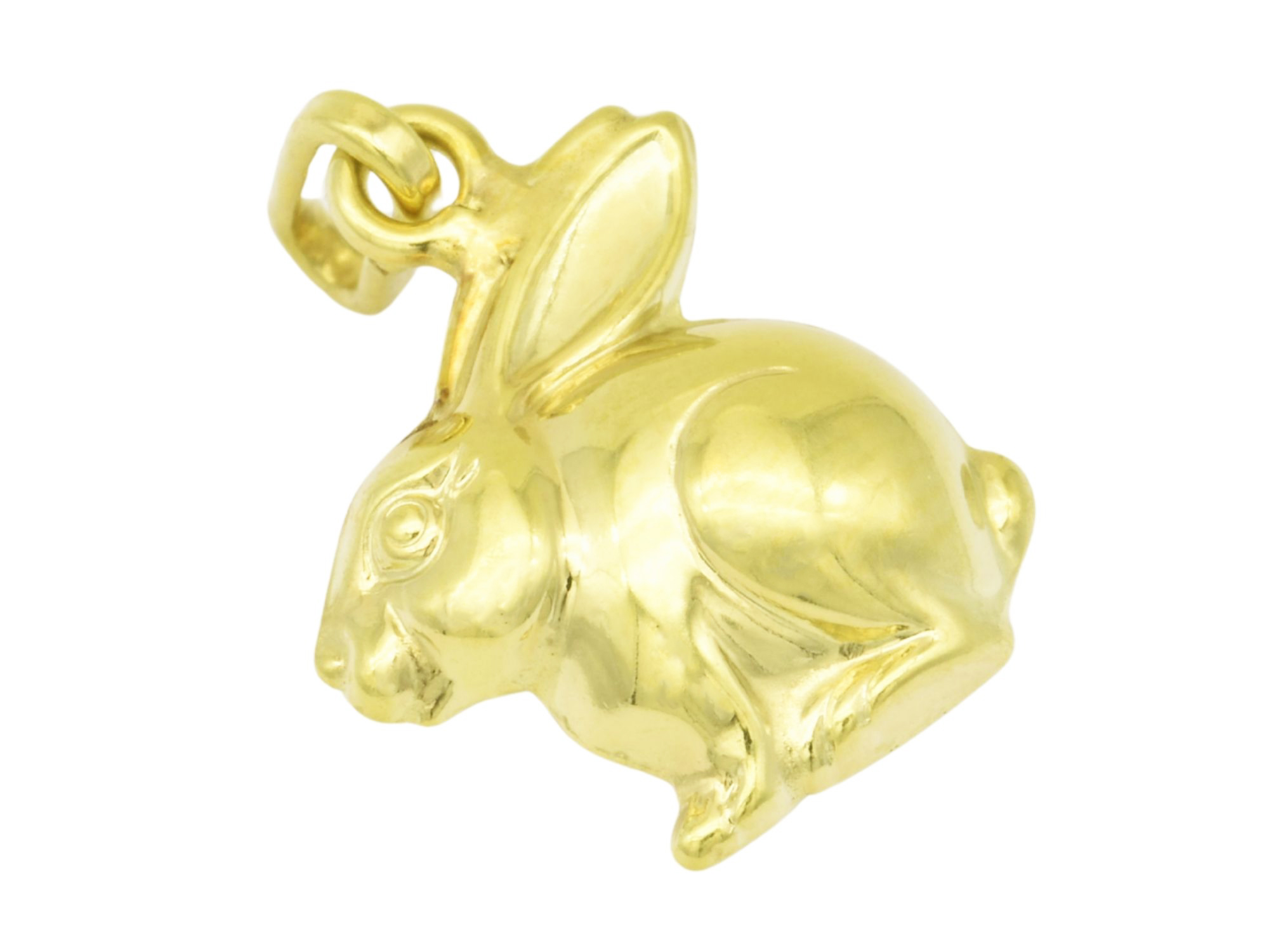 Anhänger Hase DESIGN - Gelbgold poliert