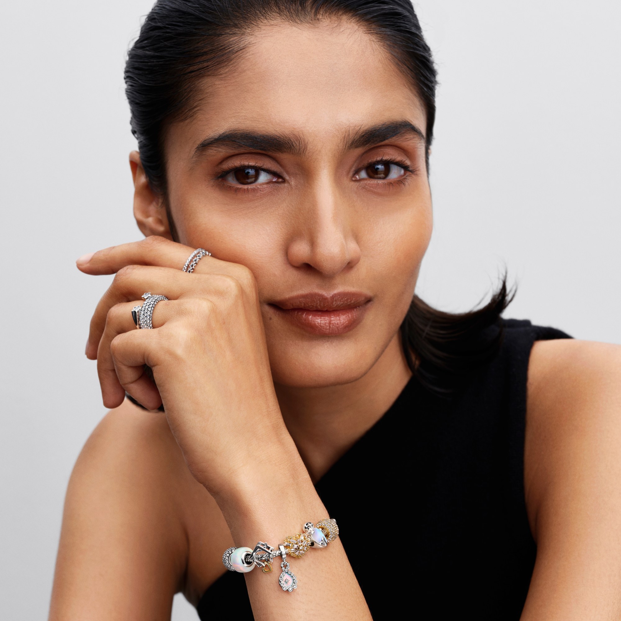 Pandora Haus & Herz Charm - Sterling Silber & Gelbgold Vergoldung – Ansicht 5