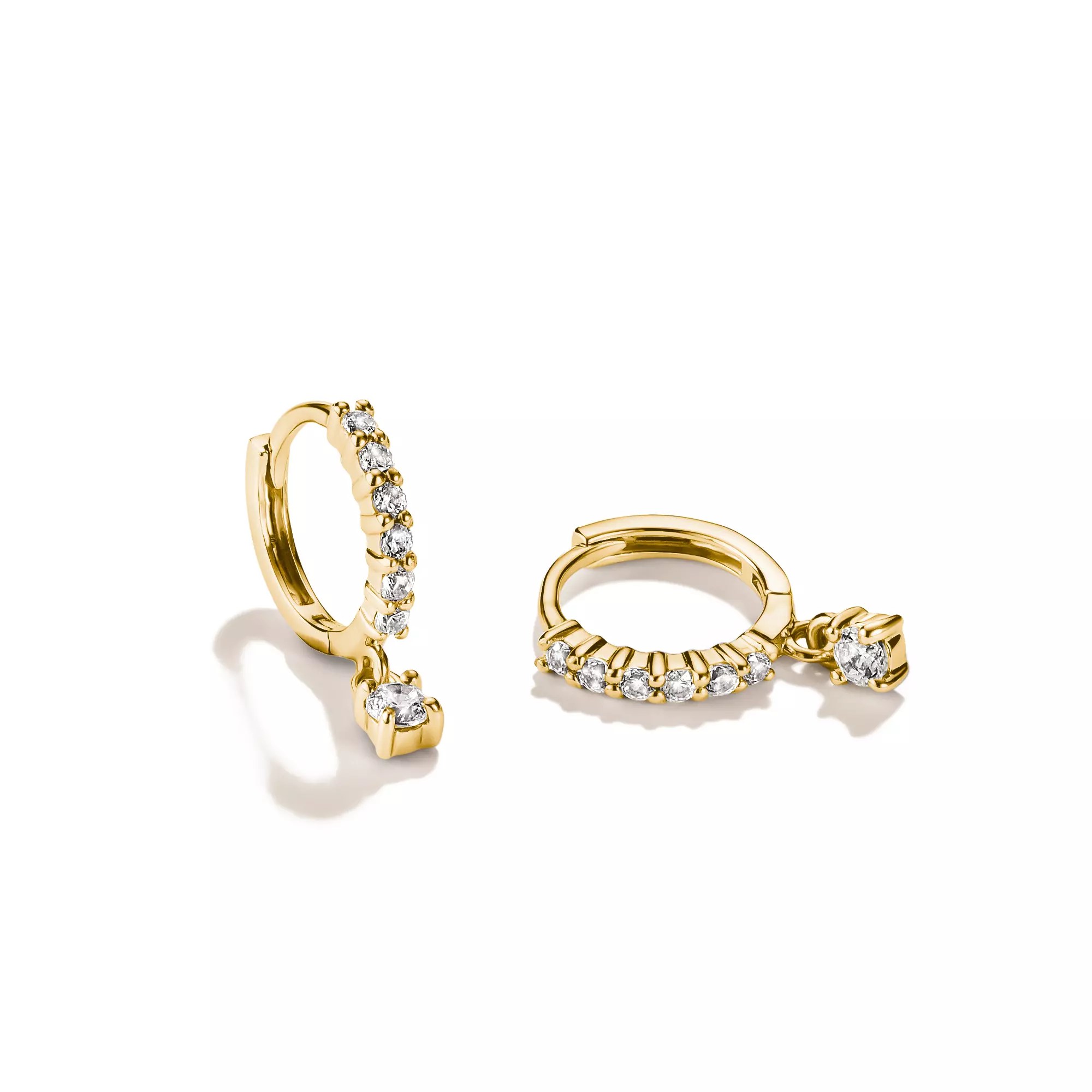 Thomas Sabo Creolen mit weißem Zirkonia im Brillantschliff – vergoldet – Ansicht 3