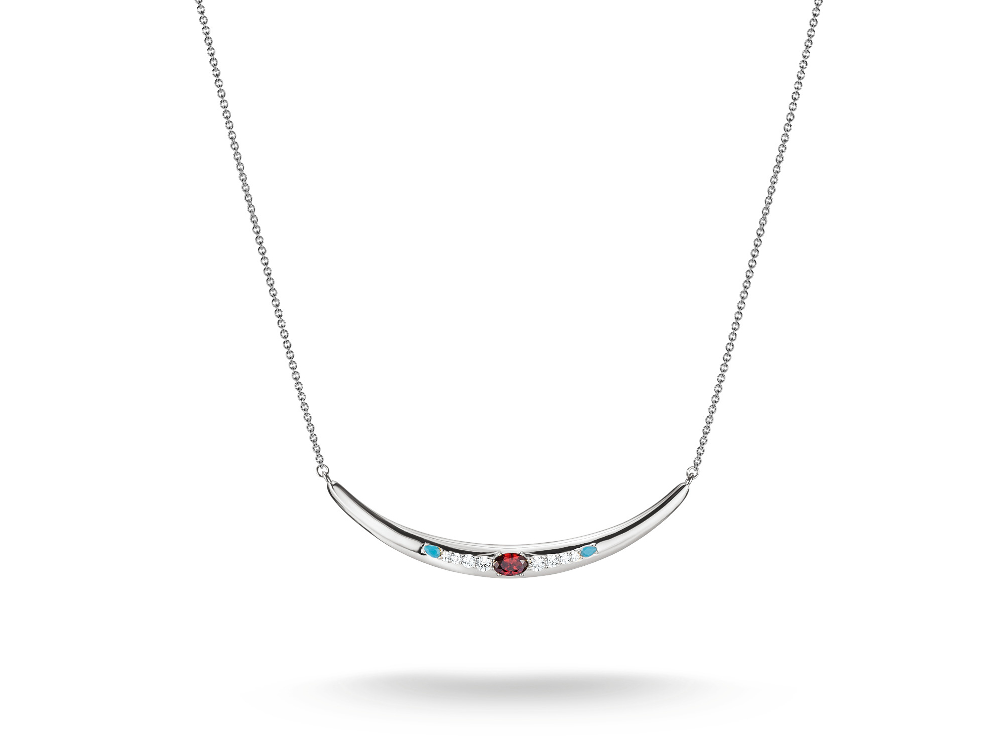 Thomas Sabo KE2330-166-7-L45V ELYNDRA Kette 40 - 45 cm - Sterling Silber & Glas-Keramik Stein & Zirkonia - Bunt