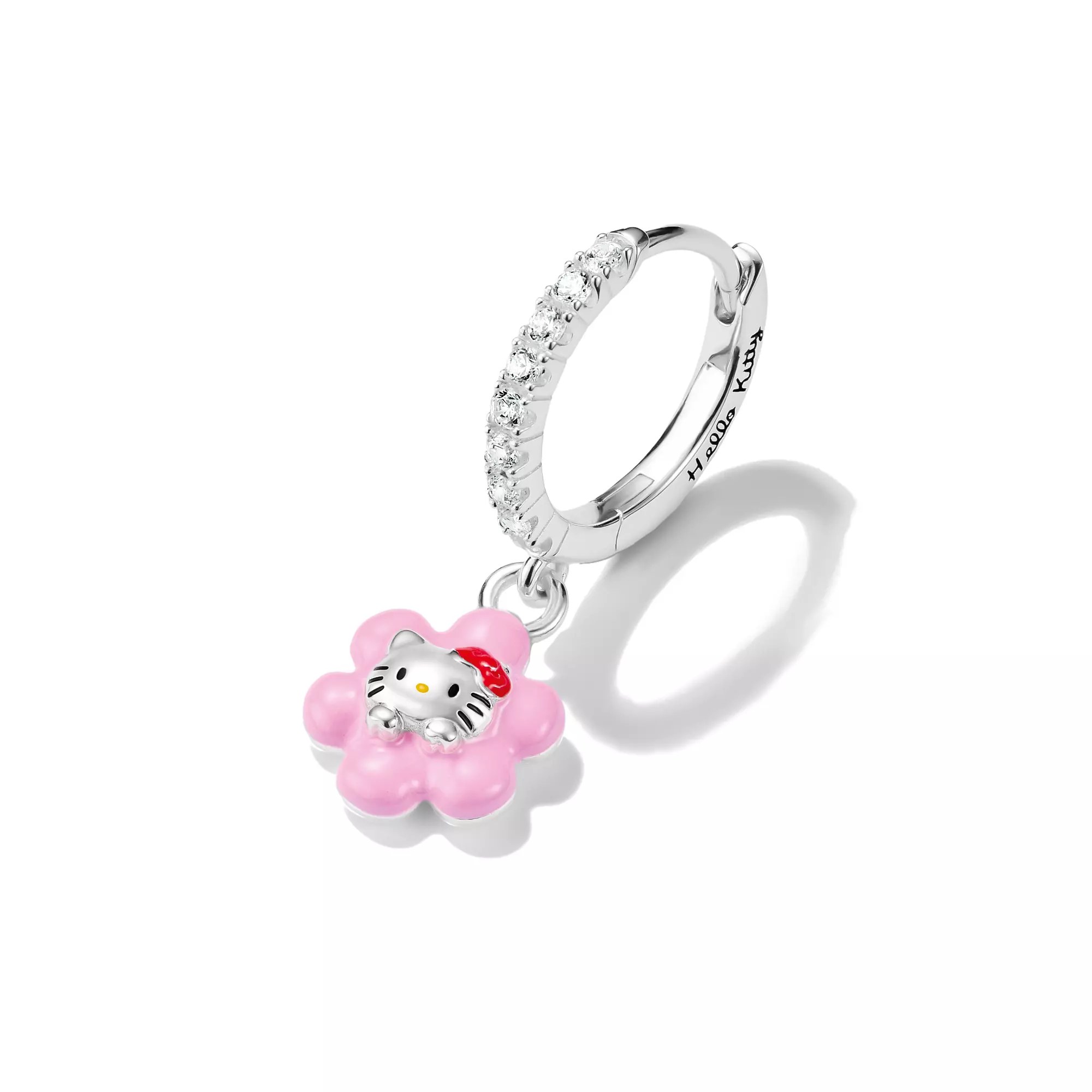 Thomas Sabo Hello Kitty Single-Creole Blume mit weißem Zirkonia – Ansicht 2