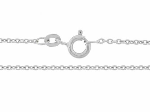 Silberkette in Ankerdesign aus Sterling Silber, 70 cm lang, diamantiert, mit feinen Gliedern von 1,2 x 1,2 mm, Hersteller: Juwelier Harnisch, dünner Ankerstil.