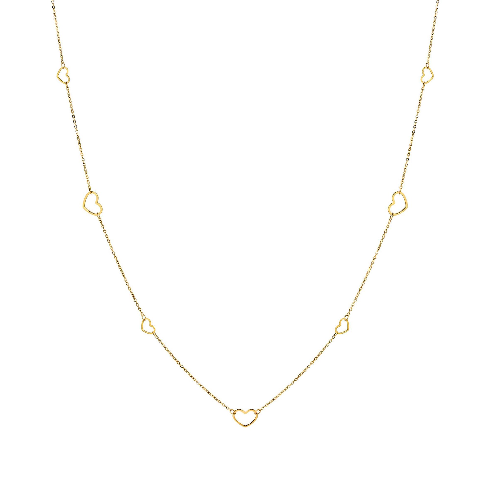 Nomination RITMATIKA Halskette - 100-105 cm aus - mit Schmucksymbolen verziert – Herzen goldfarben – Ansicht 2